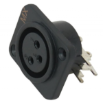 MX XLR 3 Pin MIC Connector Panel Mounting PCB Type With Contact MX-454