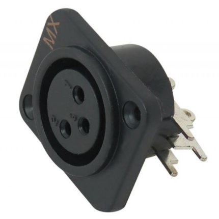MX XLR 3 Pin MIC Connector Panel Mounting PCB Type With Contact MX-454