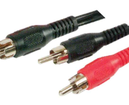 MX RCA Plug to MX 2 RCA Plug Cord 1.5 Meters MX-593