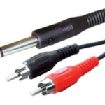 MX 6.35mm P-38 Mono Plug To 2 RCA Plug Cord MX-644