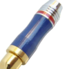 MX Binding Post Y Terminal Screw Type Gold Plated With Blue And Pale Chrome Metal Cap Heavy-duty For 6mm Cable MX-2897 - Image 3