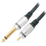 MX 6.35 MM P-38 Mono Male To RCA Male Cord Digital Link Gold Plated 1.5M MX-3039