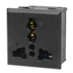 MX SNAP Mounting AC Socket Universal PC Molding 6 Amp 250V MX-3121
