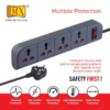 MX 4 Outlet Universal Surge Protector With Master Reset Switch With Heavy Duty Power Cord & With Child Safety Shutter MX 3374 - Image 5