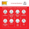 MX 6 Outlet Universal Surge Protector With Master Reset Switch With Heavy Duty Power Cord & With Child Safety Shutter MX 3375 - Image 6