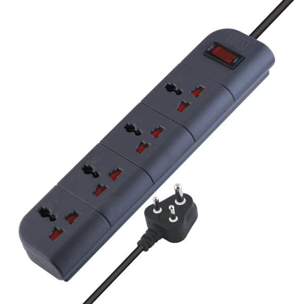 3374 MX 4 Outlet Universal Surge Protector With Master Reset Switch With Heavy Duty Power Cord & With Child Safety Shutter MX 3374 - Image 1