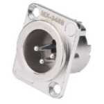 MX 3 Pin Mic Male Connector XLR Panel Mounting MX-3488