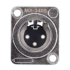 MX 3 Pin Mic Male Connector XLR Panel Mounting MX-3488 - Image 3