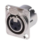 MX 3 Pin Mic Female Connector XLR Panel Mounting MX-3489
