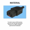 MX IEC C-13 3 Pin AC Female Connector Power Supply 10 Amp MX-3537 - Image 4
