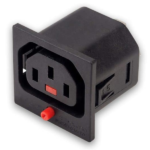 MX IEC C-13 3 Pin AC Female Connector Panel Mounting Lock Type 10 AMP MX-3538