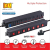 MX 7 Socket Universal Power Distribution Unit (PDU) 15 Amp With Individual Switches & Dual Pole 32 Amp MCB MX-4047 - Image 5