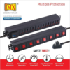 MX 8 Socket Universal Power Distribution Unit (PDU) 5 Amp With Individual Switches & Single Pole 32 Amp MCB MX-4048 - Image 5
