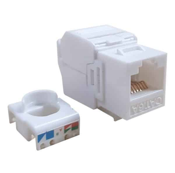 4063 MX CAT6A UTP Keystone Jack 180 Degree Tool-Free Design MX-4063 - Image 1