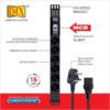 MX 6 Outlets Spike Protector German Schuko Socket of 16 Amp With Single Pole MCB 6000 Amp 50 Hz Wall Rack Mount MX-4102 - Image 2