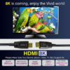 MX 8K HDMI 2.1 Fiber Optic Cable 48Gbps Ultra High Speed Active Optical HDMI Cord eARC HDR10 HDCP 2.3 RGB 4:4:4 3D CL3 In-Wall Rated Long-Distance HDMI Cable MX-4237 - Image 5