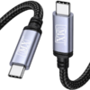 MX 240W USB C to USB C Cable PD 3.1 Type C to Type C Fast Charging Cable High Speed Data Transfer & Charging Type C Cable MX-4268 Premium Cables