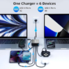 MX 470W USB C Charging Station 6 Port Charging Adapter 140W Multi-Port USB Charging GaN Ⅲ PD PPS Fast Charging Station MX-4271 - Image 4