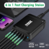 MX 200W USB C Charging Station GaN III 6 Port Fast Charging USB C Charger Hub PD 100W Fast Charging Station MX-4272 - Image 3