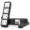 MX Power Strip With Indian Standard 3 Pin Socket 6 Amp & Flush Switch 35W USB C+C Fast Charging ISI Marked Cord MX-4279 Series
