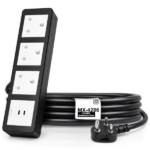 MX Power Strip With Indian Standard 3 Pin Socket 16 Amps 45W USB C+C PD Fast Charging ISI Marked Cord MX-4286 Series