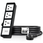 MX Power Strip With Universal 3 Pin Socket 65W USB C+C PD Fast Charging ISI Marked Cord MX-4287 Series