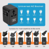 MX GaN 100W Universal Travel Adapter With 3 USB-C Ports & 1 USB-A Port 5-in-1 International Power Adapter for Worldwide Travel With Auto-Resetting Fuse Type D/A/C/G/I Output 200+Countries MX-4292 - Image 5