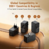 MX GaN 200W Universal Travel Adapter With 3 USB-C & 1 USB-A Port AC Outlet 5-in-1 International Power Adapter for Worldwide Travel Type A/C/G/I Plugs 200+ Countries Fast Charging Adapter MX-4293 - Image 3