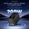 MX 200W GaN Universal Travel Adapter Smart LCD Display Fast Charging Station Multi Device Charger USB-C PD 100W International Plug Adapter for 200+ Countries MacBook iPhone Samsung & Laptop MX-4296 - Image 3
