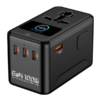 MX 100W GaN Universal Travel Adapter Smart LCD Display Fast Charging Station Multi Device Charger USB C PD 100W International Plug Adapter for 200+ Countries MacBook iPhone Samsung & Laptop MX-4298