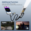 MX 240W USB C Cable 3-in-1 Multi-Function Charging Cable 1.2M With LED Flashlight & Electric Plasma Lighter PD Fast Charging Cable With E-Marker Chip Nylon Braided Type C Cable for USB C Devices MX-4323 - Image 3