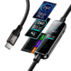MX USB C To USB C Cable 240W High Durability Nylon USB PD Compatible First Ever Real-Time Display 240W Space Grey MX-4324